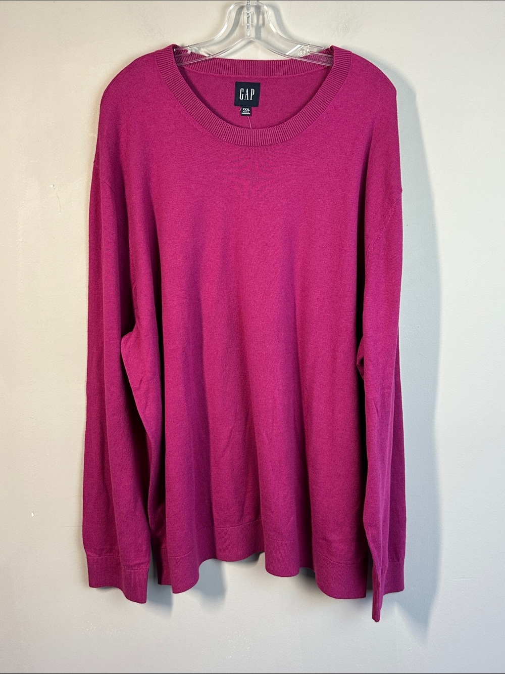 NWT Gap Pink Mainstay Crew 100% Cotton Sweater Size 3X